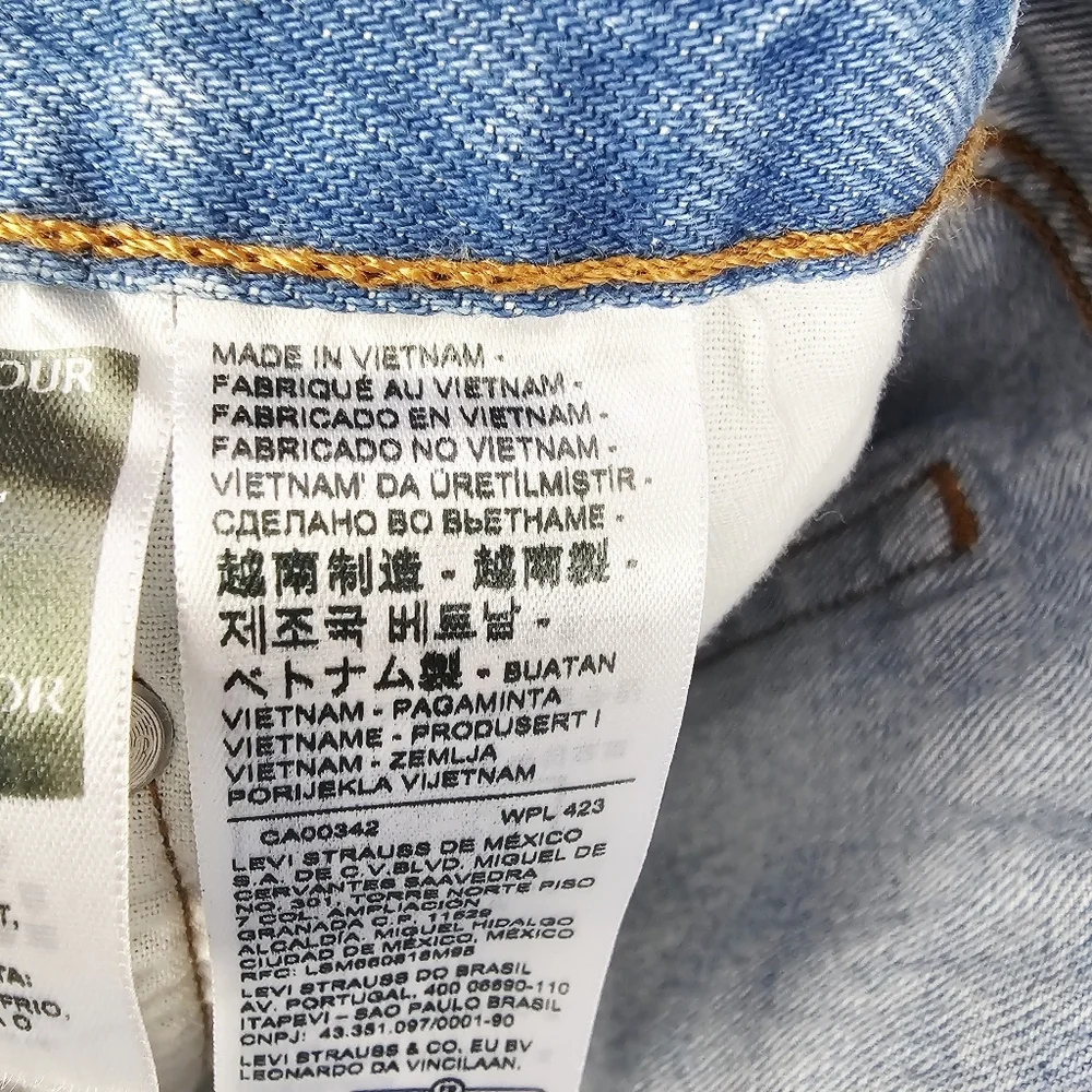 Levi's 501 Original Jean Shorts #563270213 Button Fly NWT - Picture 11 of 11